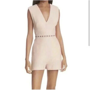 Sandro Tie Back Helia Romper Blush Pink 36 Small 4 NEW